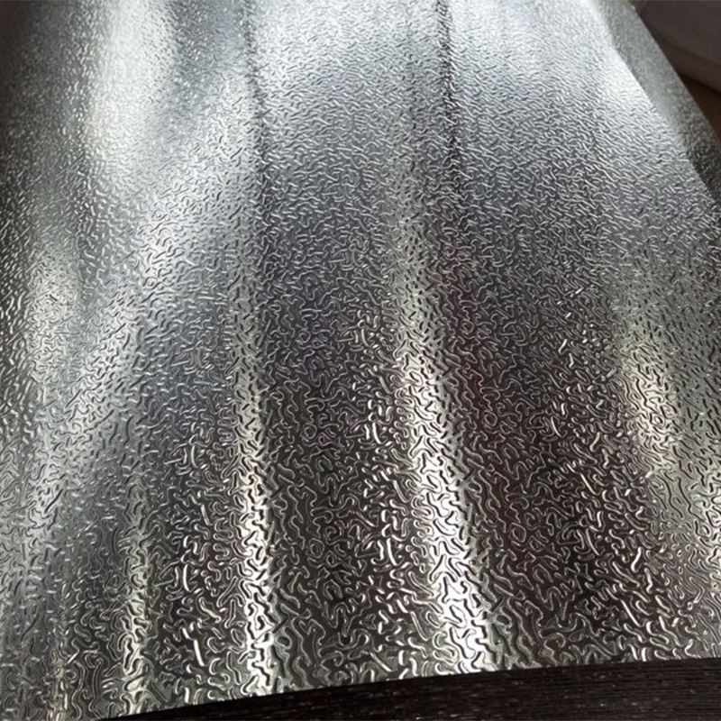 Tôle aluminium gaufrée avec surface métallique texturée